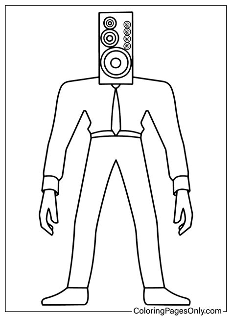 14 Free Printable Big Speakerman Coloring Pages.
